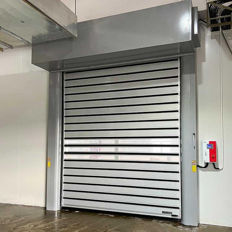 High speed spiral door
